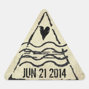 Datierter Pass-Briefmarken-Aufkleber Dreieckiger Aufkleber