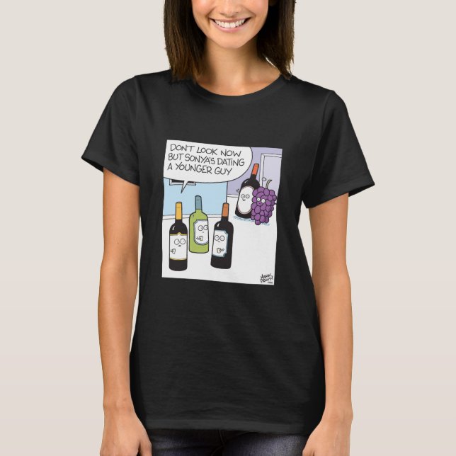 Dating mit Trauben und Wein  T-Shirt (Vorderseite)