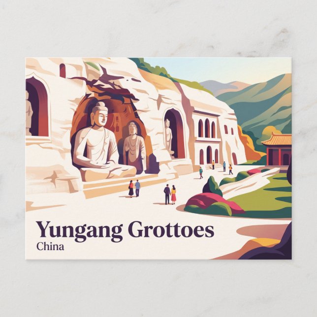 Datong Yungang-Grotten China Postkarte (Vorderseite)