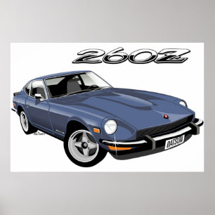 Datsun 260Z blau Poster
