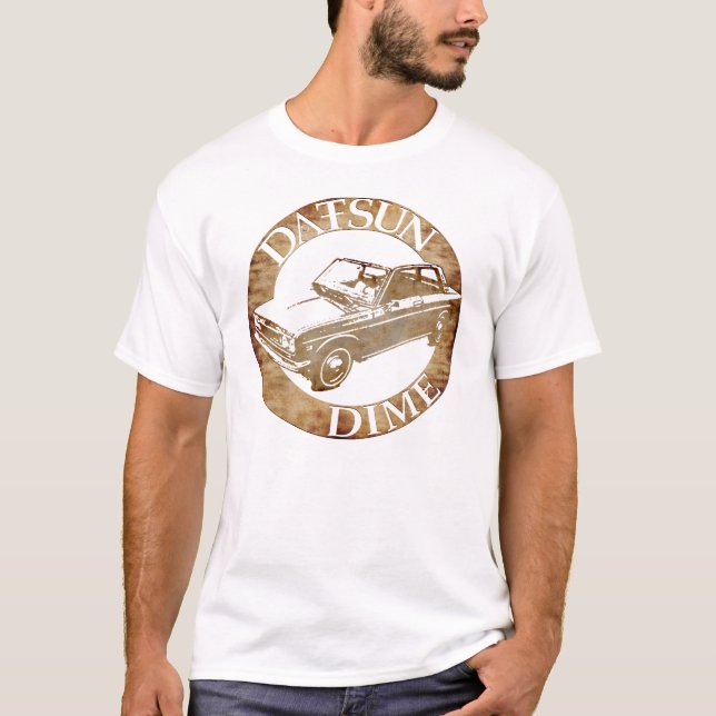 Datsun-Drossel-Billigkaufhaus TAN T-Shirt (Vorderseite)