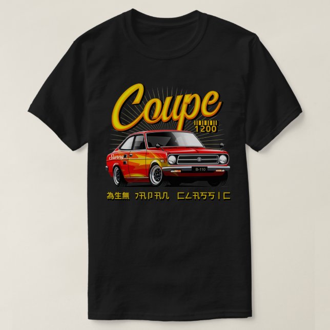 Datsun Sunny Coup 1200 GX5 B110 Kurzwagen Geburt T-Shirt (Design vorne)