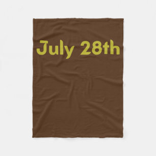 Datum 28. Juli  Fleecedecke