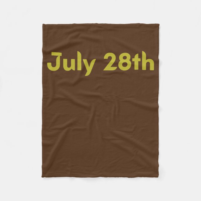 Datum 28. Juli  Fleecedecke (Vorderseite)