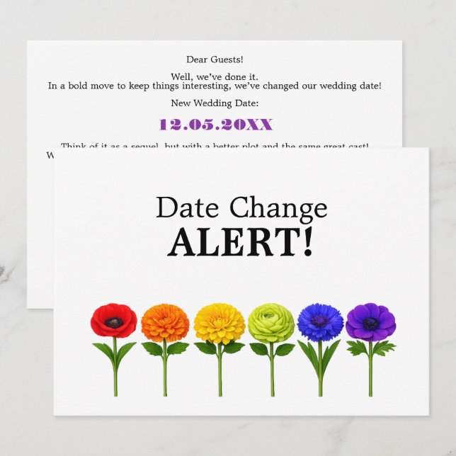Datum ändern - 🌈 Gemeinsam wachsen Save The Date (Vorne/Hinten)