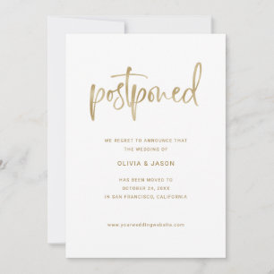 Datum ändern   Imitate Gold Script auf White Save The Date