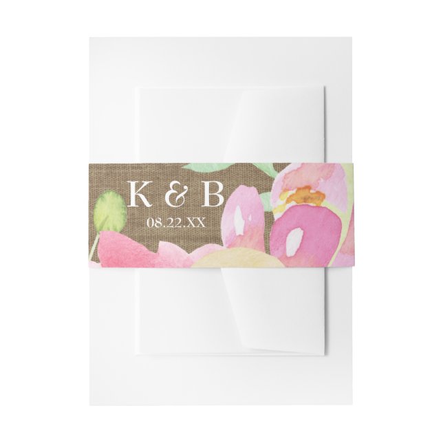 Datum der Einfärbung der Boho-Blume und der Einble Einladungsbanderole (Vorderseite Beispiel)