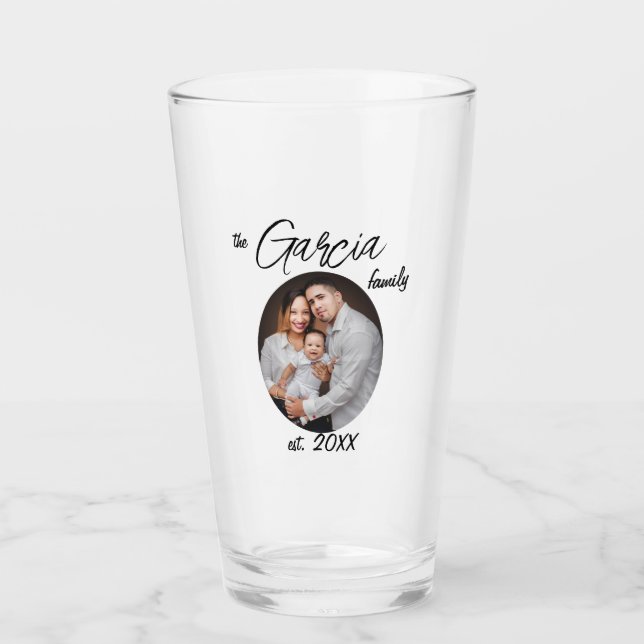 Datum der Einrichtung eines eleganten Skriptfamili Glas (Vorderseite)