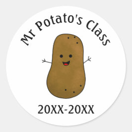 Datum der Kartoffelklasse Runder Aufkleber