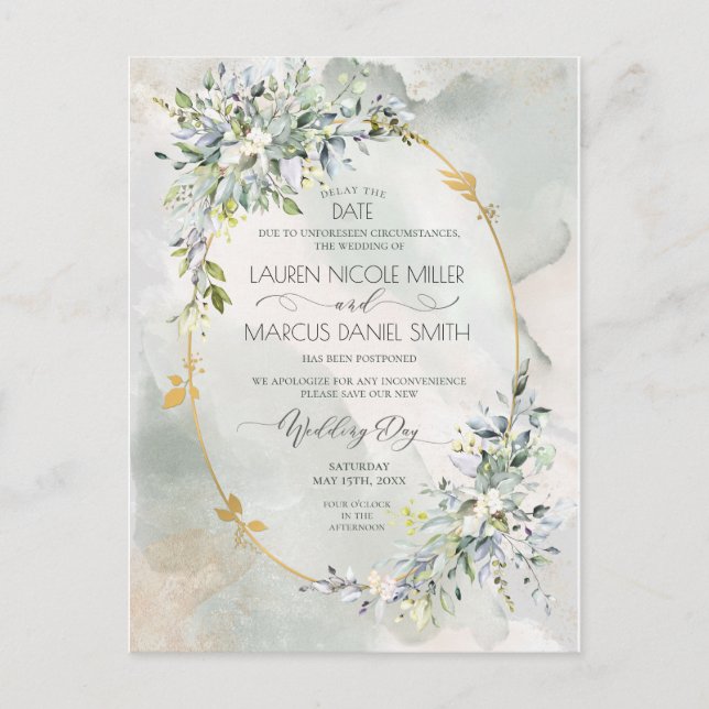 Datum der Verzögerung des Oval-Frame-Delays bei gr Postkarte (Vorderseite)