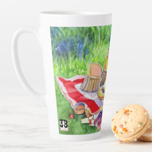Datum der Wasserfarbe Milchtasse