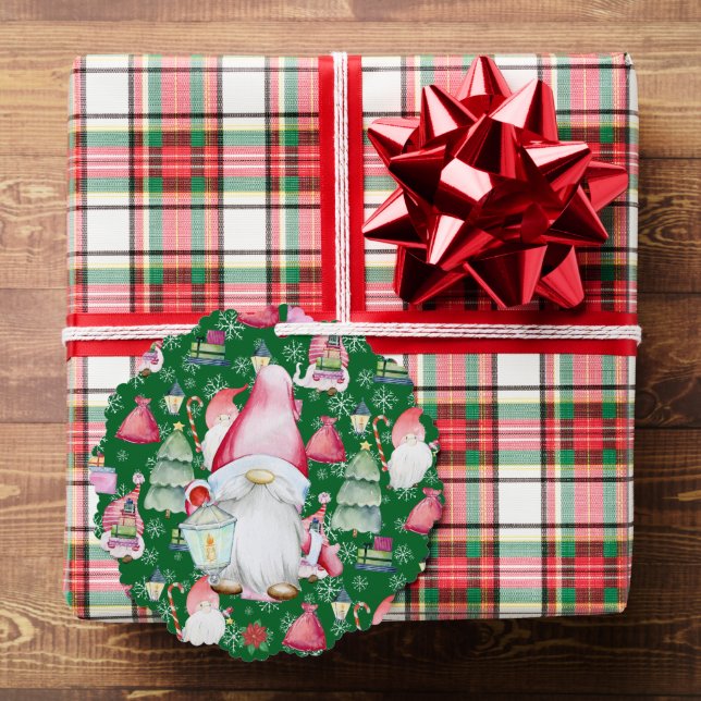 Datum des Datums des Weihnachtsgrüntchens Ornament Karte (Insitu (Geschenk))