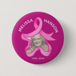 Datum des Fotos des rosa Farbband Button