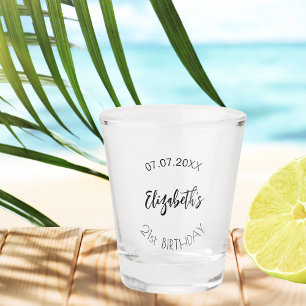 Datum des Geburtstags Schnapsglas