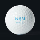 Datum des Hochzeitsamts Golfball<br><div class="desc">Ein einfaches,  modernes Design für Paare Initialen und ihr besonderes Datum. Ideal für einen wahren oder Gunst zum Gedenken an das Ereignis. Bitte DM,  wenn Sie eine Farbänderungsanfrage haben. Sie sind auch vollständig anpassbar,  wenn Sie andere Optionen unter den Personalisierungseinträgen auswählen. Danke für den Besuch meines Zazzle-Stores!</div>
