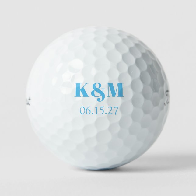 Datum des Hochzeitsamts Golfball (Vorderseite)