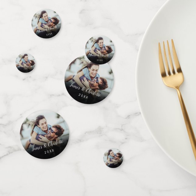 Datum des Minimalistischen Personalisierten Fotos Konfetti (Gruppe)