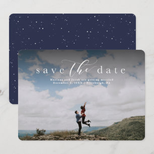 Datum elegant Skript Fotokarte speichern Save The Date