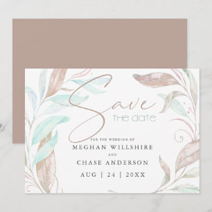 Datum freihalten Blätter von Pastel Coral Aqua