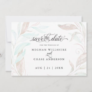 Datum freihalten Blätter von Pastel Coral Aqua
