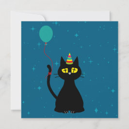 Datum freihalten! - Funny Cat Birthday Card Einladung