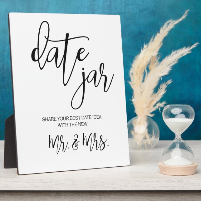 Datum Glas Signatur Tischplatte Schild Fotoplatte (Seite)