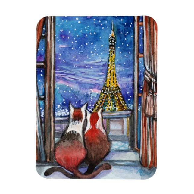 Datum in der Nacht Magnet (Vertikal)