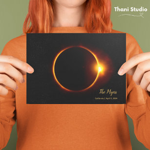 Datum individuell einstellbar Total Eclipse Modern Postkarte