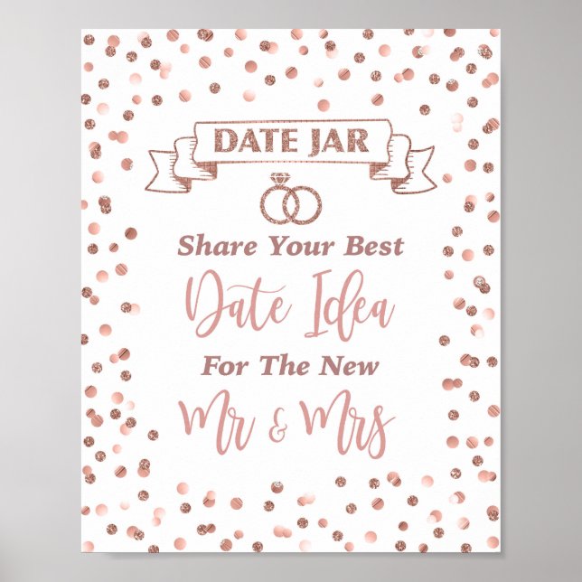Datum JAR Geben Sie Ihre besten Date Ideas Dusche  Poster (Vorne)