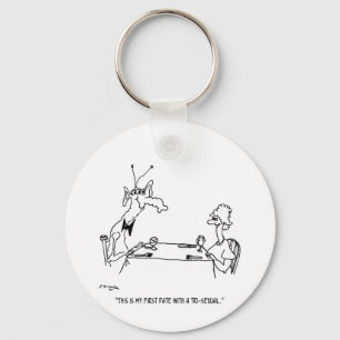 Datum mit trisexuellem schlüsselanhänger