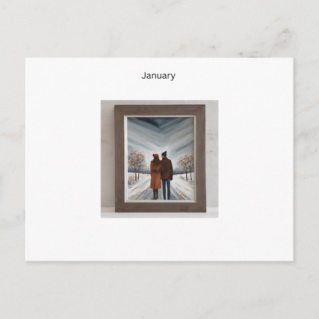 Datum Nacht Einladung Januar (Vorderseite)