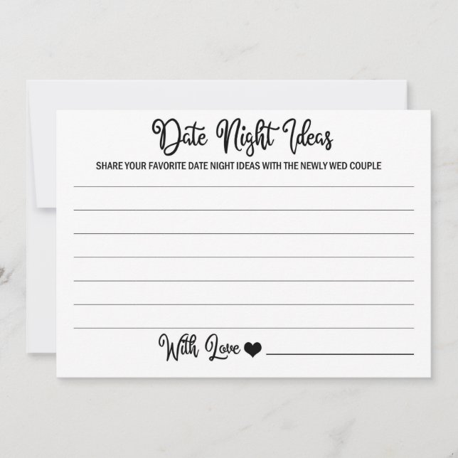 Datum Night Cards für Bride Groom-Brautparty Einladung (Vorderseite)