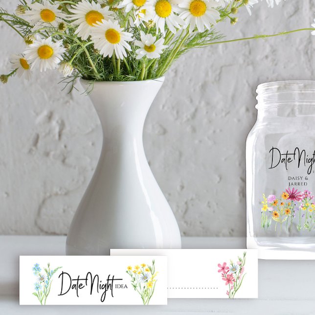 Datum Night Idea Wildflower Meadow Pastel Floral (Date Night idea cards from my Wildflower Meadow collection (date night jar available separately))