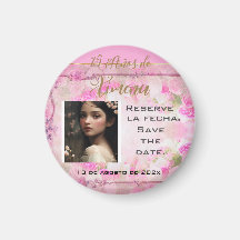 Datum reservieren /Save the Date in Rosa und Gold