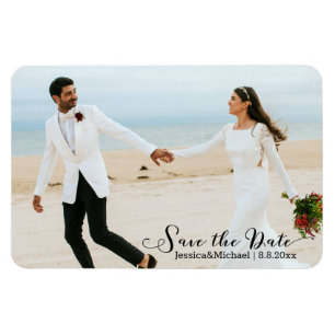 Datum speichern,elegante handgeschriebene Hochzeit Magnet