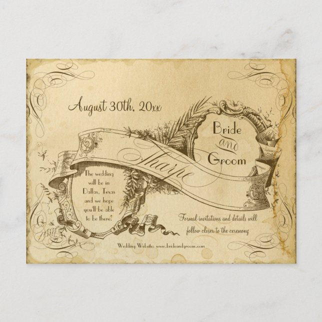 Datum speichern - Tee aus festem Jahrgang Tharpe 3 Ankündigungspostkarte (Vorderseite)