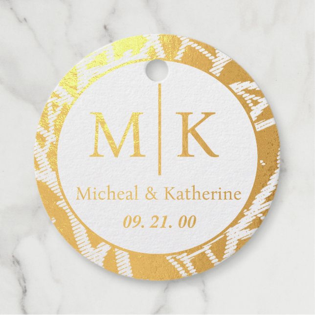 Datum und Anfangsbuchstaben des benutzerdefinierte Geschenkanhänger (Vorderseite)