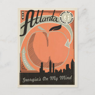 Datum vormerken Atlanta, GA Ankündigungspostkarte