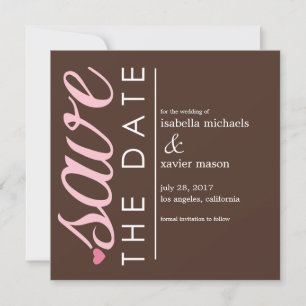 Datum Vormerken   Braune Save The Date Ankündigung
