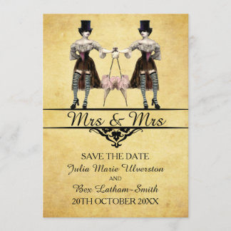 Datum Vormerken - Lesbischer Gothic Steampunk Stil Save The Date