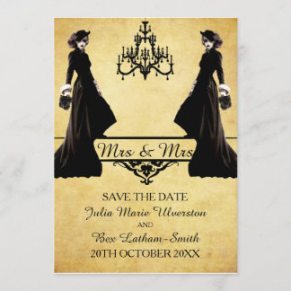 Datum Vormerken - Lesbischer Gothic Steampunk Stil Save The Date