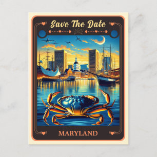 Datum vormerken Maryland Einladungs-Postkarte Postkarte