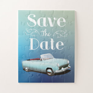 Datum vormerken Vintage Oldtimer Puzzle