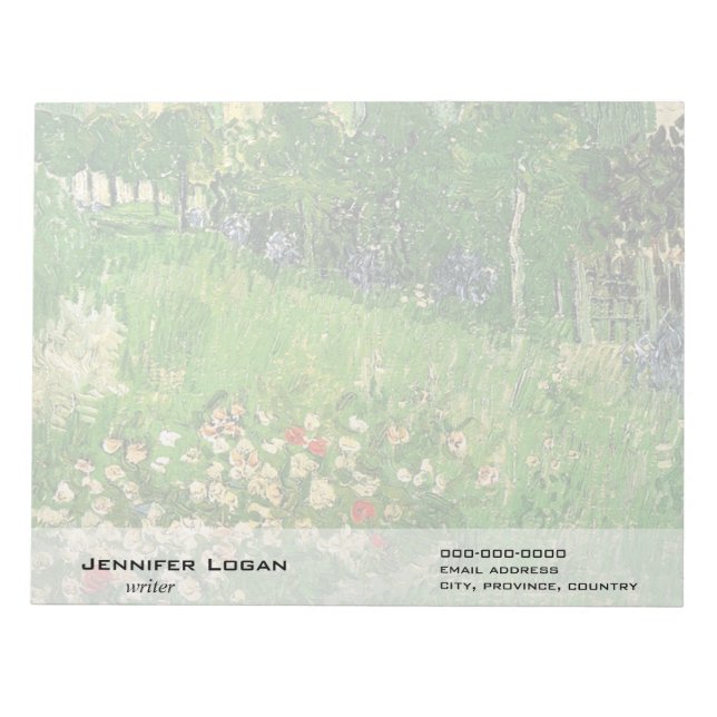 Daubigny's Garden, Vincent Van Gogh. schön Notizblock (Vorderseite)