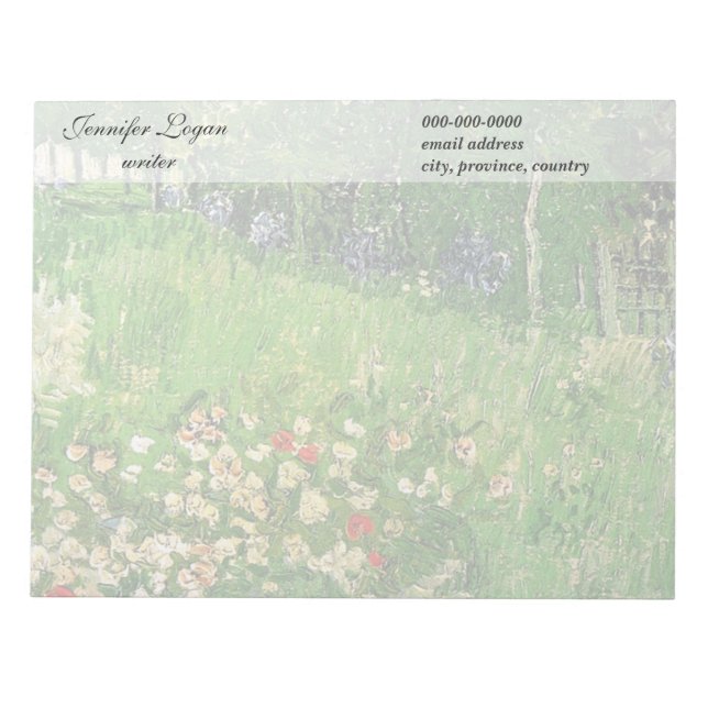 Daubigny's Garden, Vincent Van Gogh. schön Notizblock (Vorderseite)