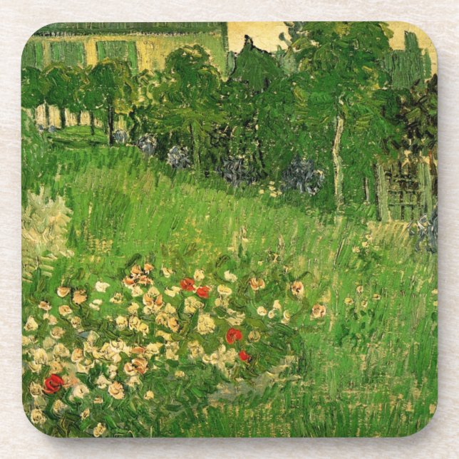 Daubigny's Garden von Vincent van Gogh, Le Jardin Getränkeuntersetzer (Vorderseite)