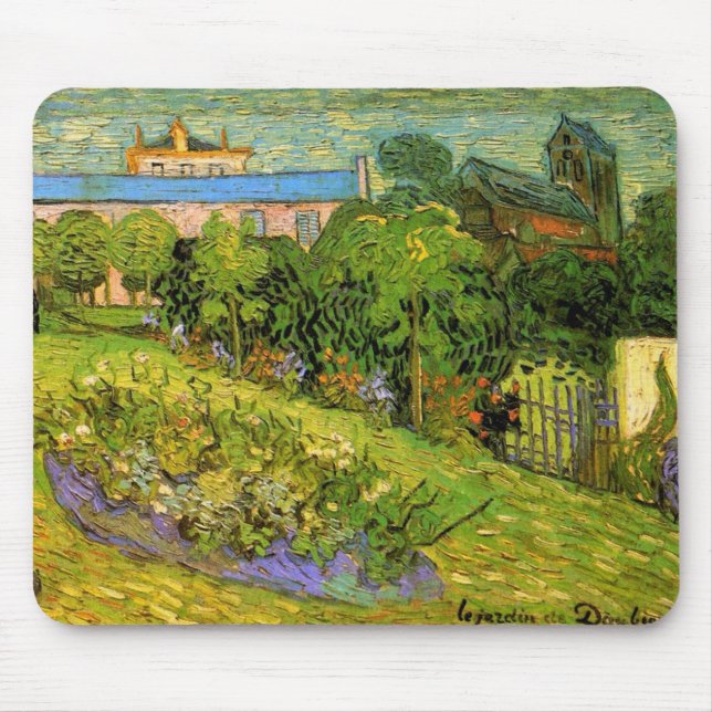 Daubigny's Garden von Vincent van Gogh, Le Jardin Mousepad (Vorne)