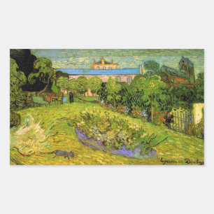 Daubigny's Garden von Vincent van Gogh, Le Jardin Rechteckiger Aufkleber