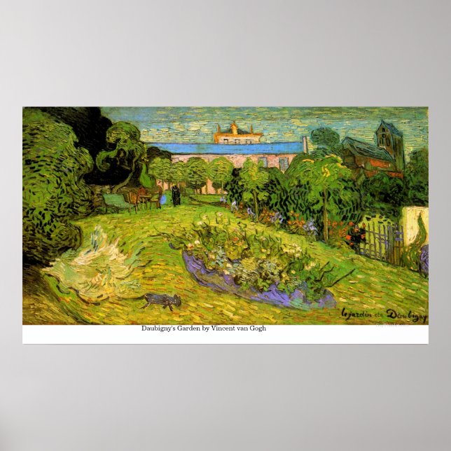 Daubigny's Garden von Vincent van Gogh Poster (Vorne)