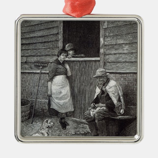 Dauer, "von der Freizeit-Stunde", 1888 Silbernes Ornament (Vorne)
